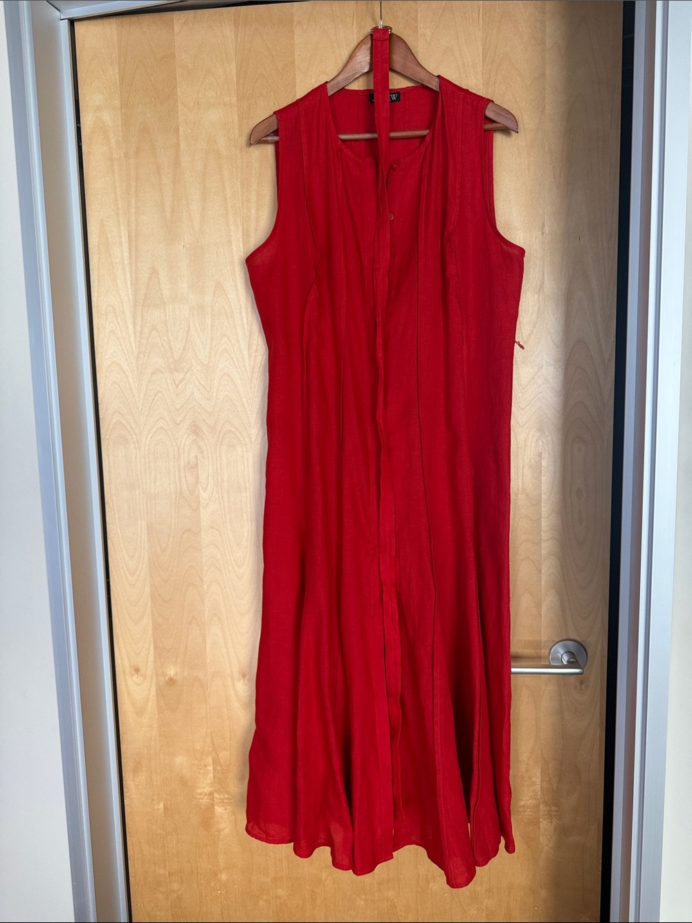 J. Crew Red Sleeveless Maxi Dress